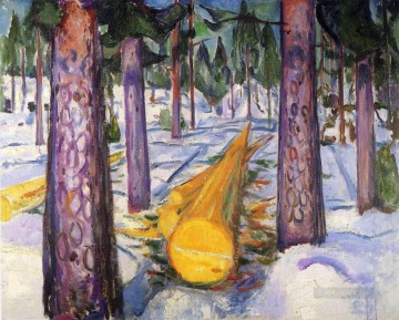 エドヴァルド・ムンク Painting - 黄色い丸太 1912年 エドヴァルド・ムンク